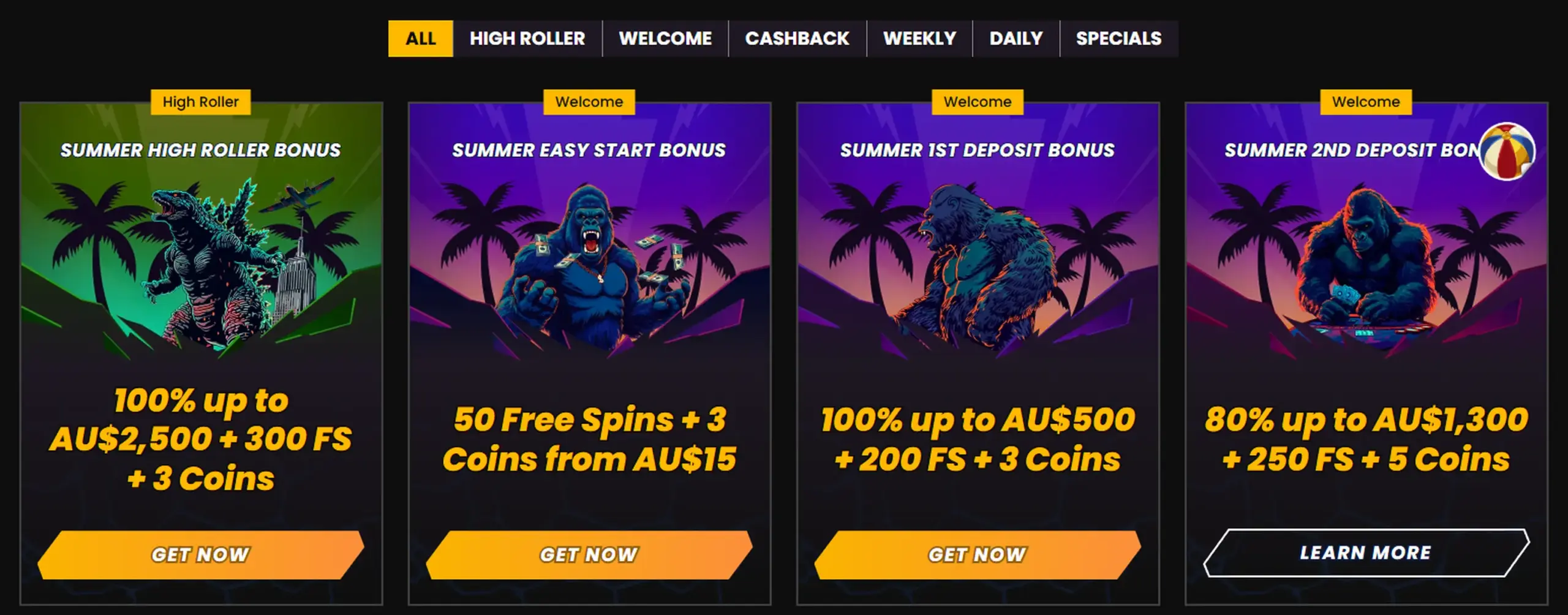 Promotions and bonus offers list