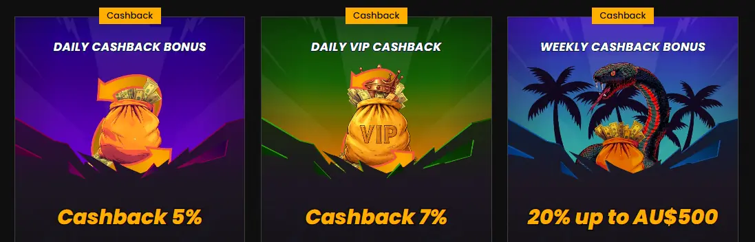 Daily cashback bonus promotion