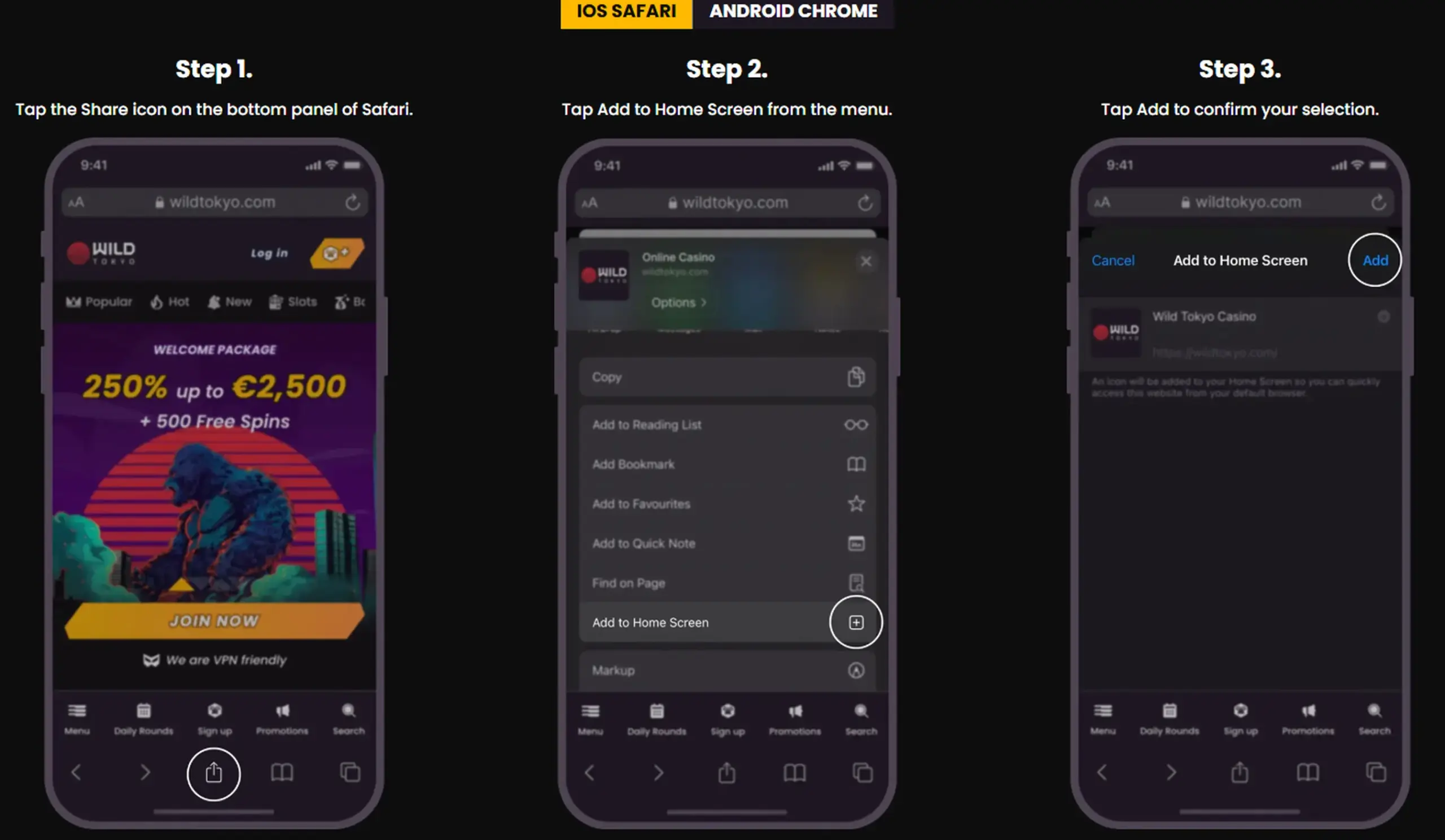 Mobile app interface on smartphone